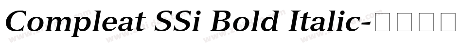 Compleat SSi Bold Italic字体转换